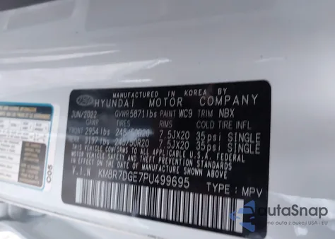 2023 Hyundai Palisade Calligraphy из США, поврежденный, VIN KM8R7DGE7PU499695